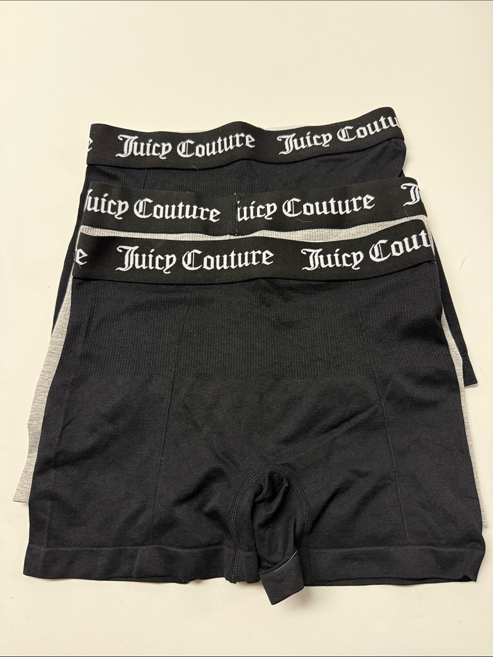 Juicy Couture women’s Black and Gray Boxer Briefs - Pack of 3